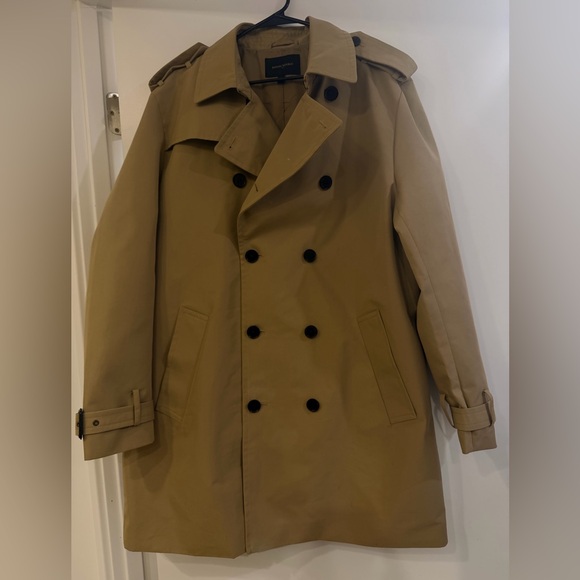 Banana republic Trench Coat Men Size L New but no belt attached - Picture 3 of 5
